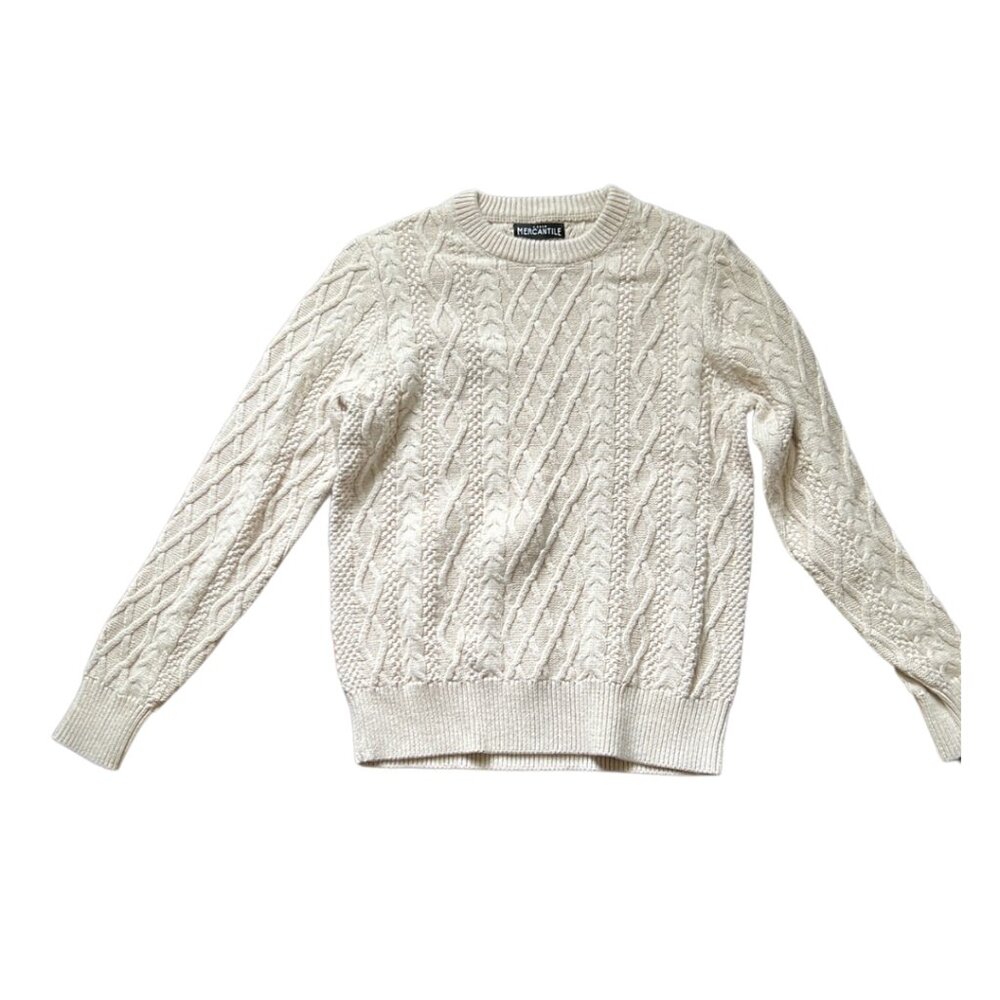 J Crew Cableknit Sweater - Cream Cable Knit